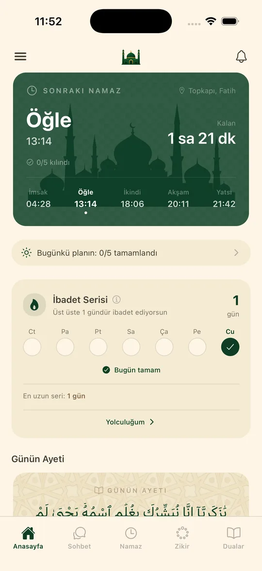 Murid uygulamasının ekran görüntüsü