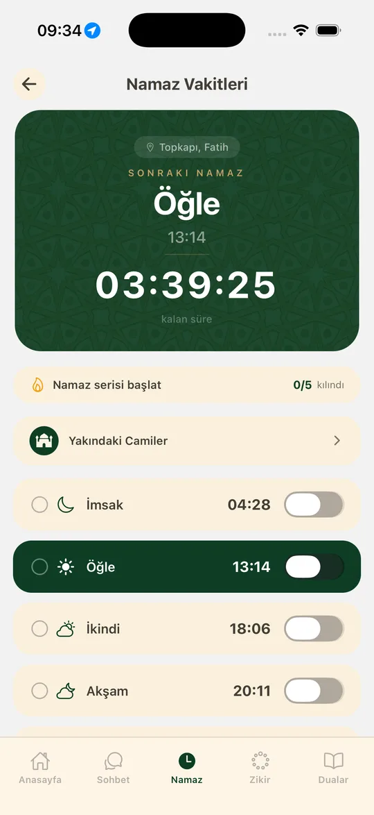 Murid uygulamasının ekran görüntüsü